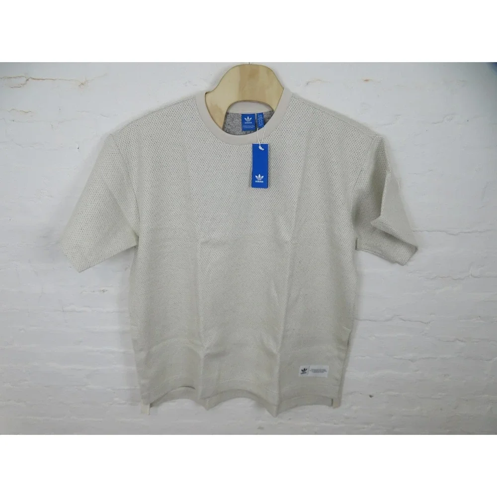 Adidas Crazy 8 Mesh Bonded Shirt Mens 2XL White Short Sleeve Side Snap Originals